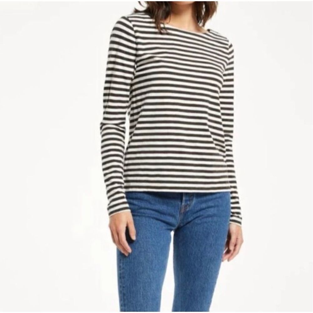Z‎ SUPPLY Mesa Striped Long Sleeve Shirt Size Small in Vintage Black